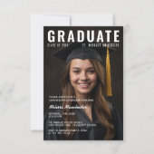 Invitation Style de couverture de magazine simple Diplôme pho (Devant)