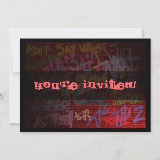 Invitation Style de graffiti (Devant)