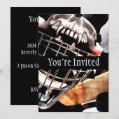 Invitation Style de groupe d'engrenages de hockey (Devant / Derrière)