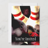 Invitation Style de grunge de vitesse de bowling (Devant)