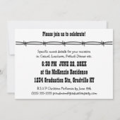 Invitation Style de Jean de denim de diplômé de fille (Dos)