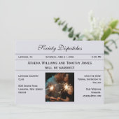 Invitation Style de journal Elegant Regency Era Enregistrer l (Debout devant)