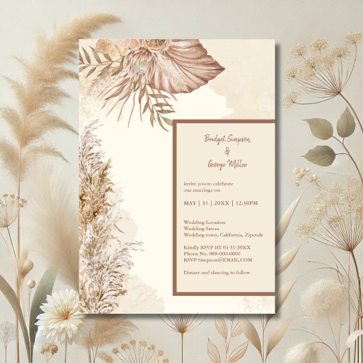 Invitation Style de Mariage minimal intemporel