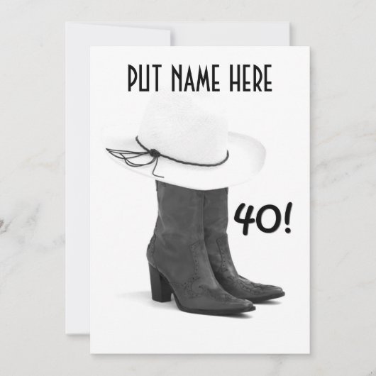 Invitation STYLE DE PAYS "40e ANNIVERSAIRE" (Devant)