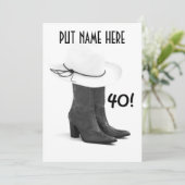 Invitation STYLE DE PAYS "40e ANNIVERSAIRE" (Debout devant)
