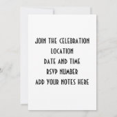 Invitation STYLE DE PAYS "40e ANNIVERSAIRE" (Dos)