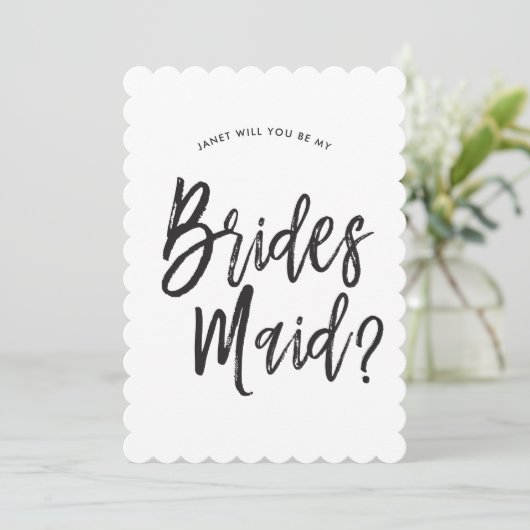 Invitation Style de script de demande d'informations personna (Debout devant)