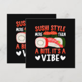 Invitation Style de sushi plus qu'une bouchée (Devant / Derrière)