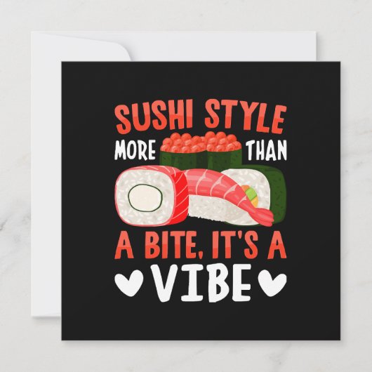 Invitation Style de sushi plus qu'une bouchée (Devant)