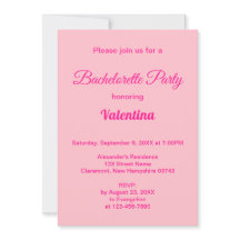 Style de typographie Fête de Bachelorette rose