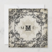 Invitation Style de typographie Gravures Polices Flouris de s (Dos)