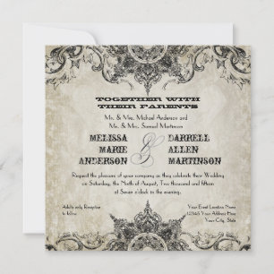 Invitation Style de typographie Gravures Polices Flouris de s