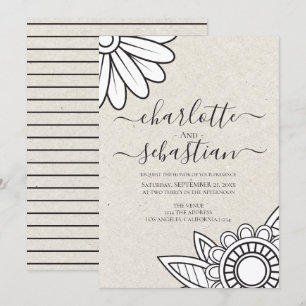 Invitation Style de typographie moderne Mariage