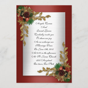 Invitation Style de vacances de mariage d'hiver
