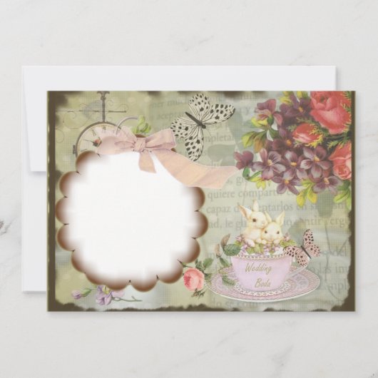 Invitation style decoupage vintage 2017 romantique (Dos)