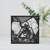 Invitation Style DJ Chat Wutang (Debout devant)