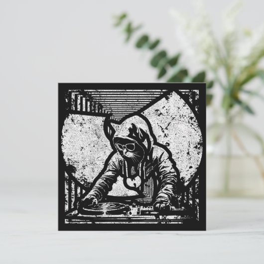 Invitation Style DJ Chat Wutang (Debout devant)