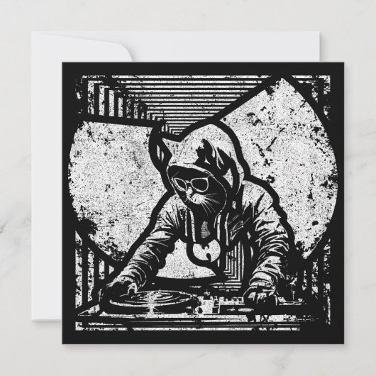 Invitation Style DJ Chat Wutang (Devant)