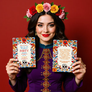 Invitation 💀 Style Doodle Día de Muertos