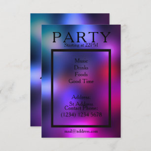 Invitation Style doux de club de cool de nuit de partie