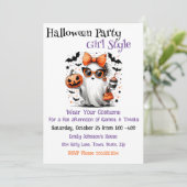 Invitation Style Fille de la fête d'Halloween (Debout devant)