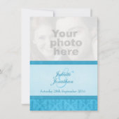 Invitation Style Fleur De Lis photo bleu (Devant)