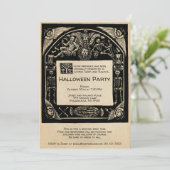 Invitation Style funéraire Déplaisant vintage personnalisable (Debout devant)