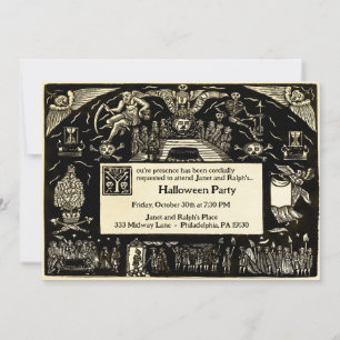 Invitation Style funéraire vintage personnalisable