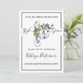 Invitation "Style & Grace" Bachelorette Beach/Pool Party (Debout devant)