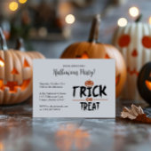 Invitation Style Halloween Party "Trick or Treat" Imprimer