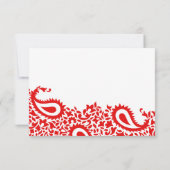 Invitation Style indien de Paisley de réception épousant la (Dos)