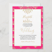 Invitation Style indien Pink Gold Chic Mariage Décontracté In (Dos)