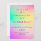 Invitation Style Indien Sangeet Coloré Élégant (Dos)