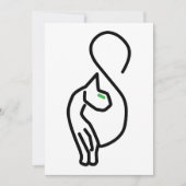 Invitation Style Kitty Cat Outline (Devant)