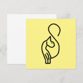 Invitation Style Kitty Cat Outline (Devant / Derrière)