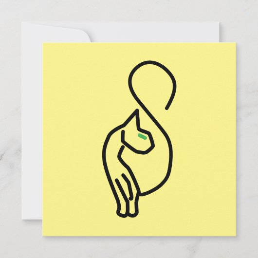 Invitation Style Kitty Cat Outline (Devant)