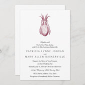 Invitation Style Lettrpress à la langouste (Devant / Derrière)