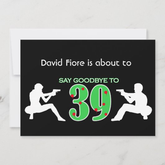 Invitation Style mafieux 40e anniversaire (Devant)