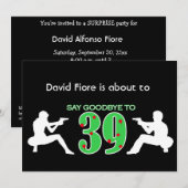 Invitation Style mafieux 40e anniversaire (Devant / Derrière)