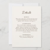 Invitation Style Mandala de Mariage Classique Orné Art Déco (Dos)