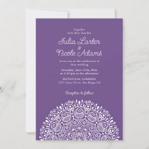 Invitation Style Mandala Mariage Art Déco Orné Classique