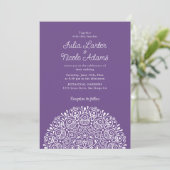 Invitation Style Mandala Mariage Art Déco Orné Classique (Debout devant)