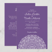 Invitation Style Mandala Mariage Art Déco Orné Classique (Devant / Derrière)