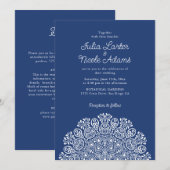 Invitation Style Mandala Mariage Art Déco Orné Classique (Devant / Derrière)