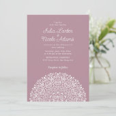 Invitation Style Mandala Mariage Classique Orné Art Déco (Debout devant)