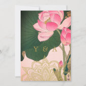 Invitation Style mariage Indien Rose Gold WaterLilley (Devant)