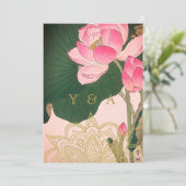 Invitation Style mariage Indien Rose Gold WaterLilley (Debout devant)