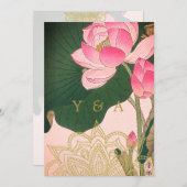 Invitation Style mariage Indien Rose Gold WaterLilley (Devant / Derrière)