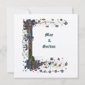 Invitation Style médiéval victorien de l'époque (Dos)