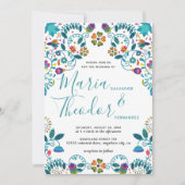Invitation Style mexicain motif floral Mariage de luxe (Devant)